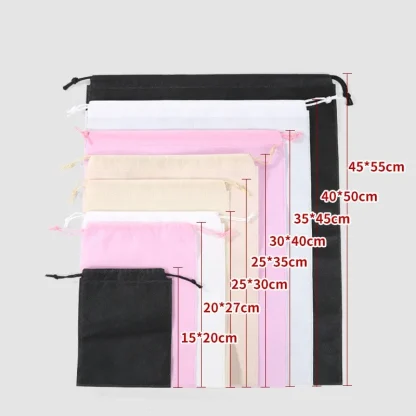 Portable Solid Drawstring Bags - Image 4
