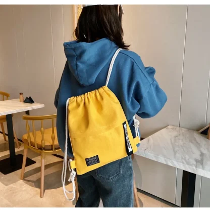 Zippered Backpack Drawstring Bags
