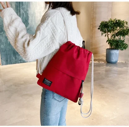 Zippered Backpack Drawstring Bags - Image 4