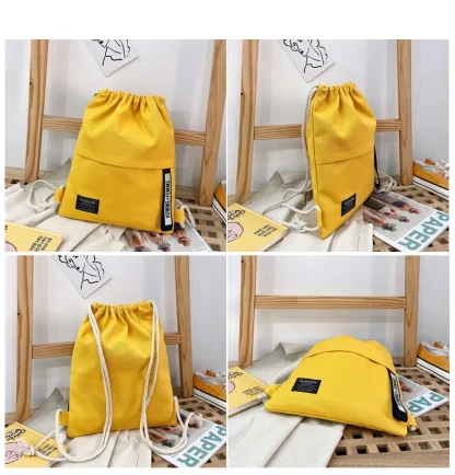 Zippered Backpack Drawstring Bags - Image 7