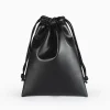 Black Pouch Drawstring Bag