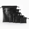 Black Pouch Drawstring Bag - Image 2