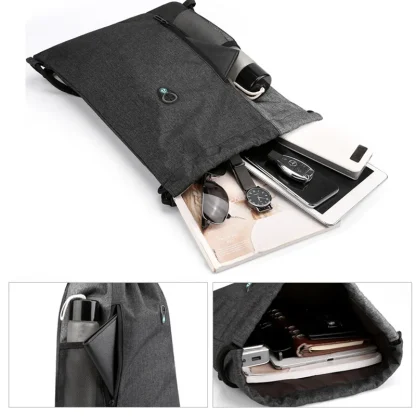 Mesh Pocket Drawstring Bags - Image 3